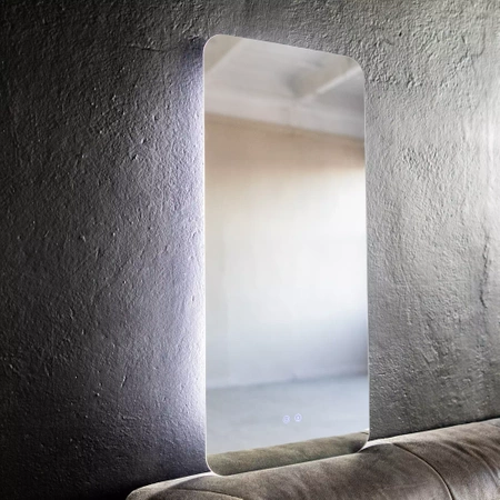 Lustro podświetlane LED prostokątne 150x75cm trzy barwy dotykowe