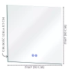 Square LED illuminated mirror 50cm three touch colors