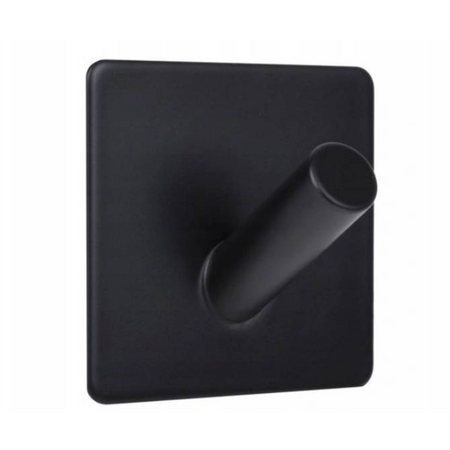 Black lacquered self-adhesive hanger V-tube 4 pcs.