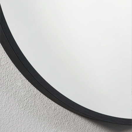 Lustro okrągłe w ramie czarne 110cm